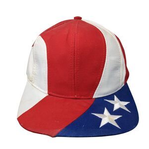 Vintage USA Flag Snapback Hat Multicolor One Size Adjustable Patriotic Katl
